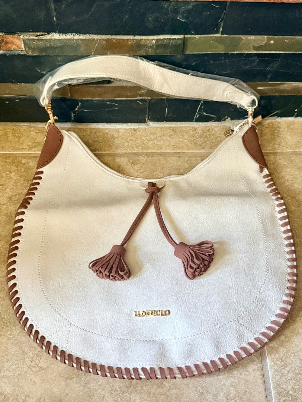 Luxebold Women’s Hobo Bag White Western Crossbody Tassel Shoulder FAST SHIPPING